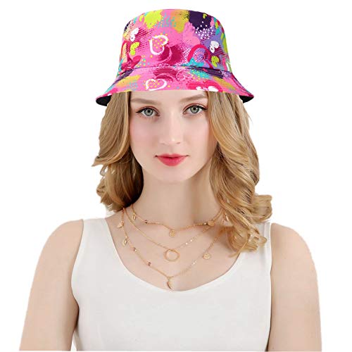 MengPa Unisex Bucket Hat Men Women Summer Travel Sun Fisherman Hats Reversible