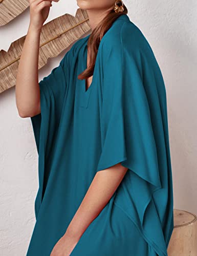 Bsubseach Swimsuit Cover Up for Swimwear Women Kaftan Dresses Summer Caftan with Drawstring