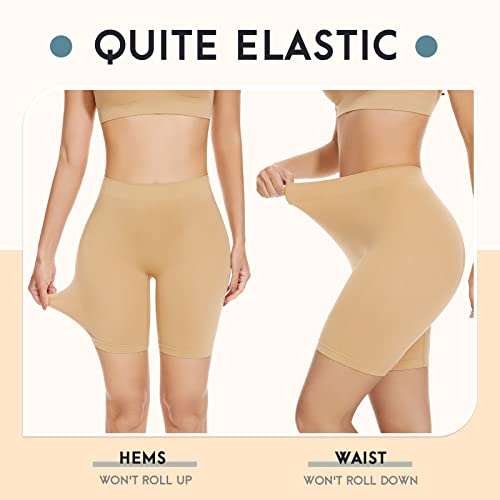 SIHOHAN Womens Slip Shorts Comfortable Short Pants Ultra Soft Seamless Long Briefs for Under Dresses Leggings and Yoga