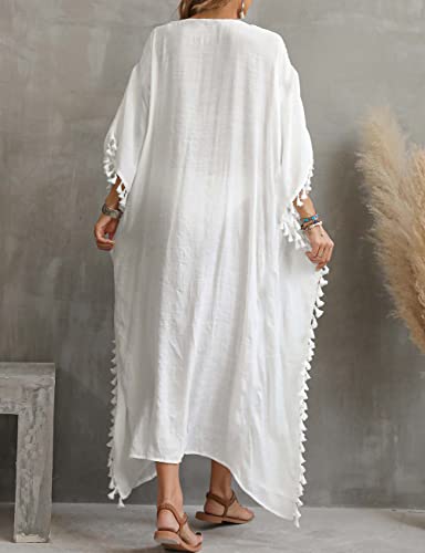 Bsubseach Swimsuit Cover Up for Swimwear Women Kaftan Dresses Summer Caftan with Drawstring