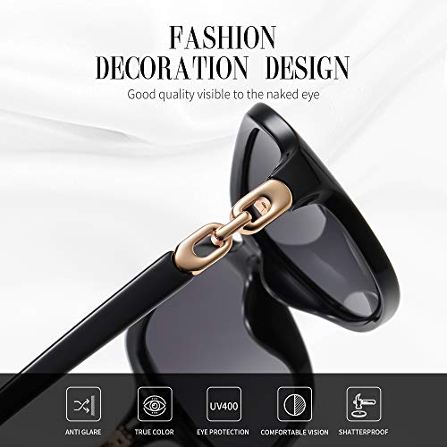AOMASTE Retro Square Polarized Sunglasses for Women 100% UV400 Protection Lens Driving Outdoor Eyewear