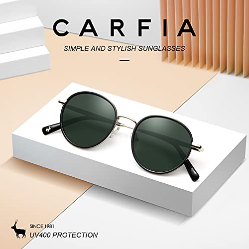 CARFIA Polarised Womens Sunglasses Vintage UV400 Protection Acetate Frame