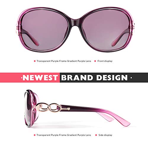 CGID Sunglasses Womens Ladies Polarised Retro Designer Sun Glasses Brown Big Frame Oversized Shades UV Protection Goggles