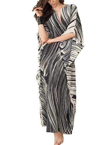 Bsubseach Swimsuit Cover Up for Swimwear Women Kaftan Dresses Summer Caftan with Drawstring