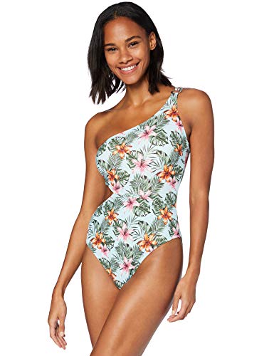 Iris & Lilly Women's One Shoulder Cut Out Swimsuit