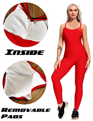 RIOJOY Backless Sports Bandage Romper Playsuit Yoga Jumpsuit for Women All in One Gym Wear