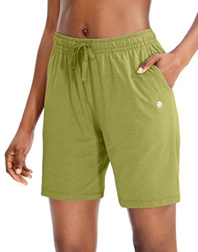 G Gradual Women's Bermuda Shorts Jersey Shorts with Deep Pockets 7" Long Shorts for Women Lounge Walking Athletic