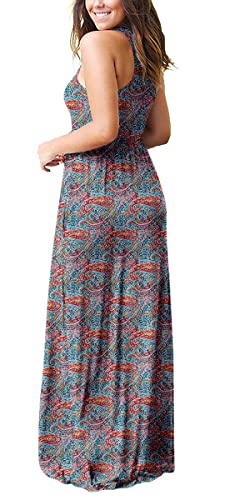 PCEAIIH Women's Maxi Dress Casual Deep V Short Sleeve Floral Ladies Wrap Long Dress with Pockets