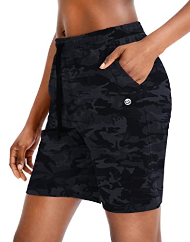 G Gradual Women's Bermuda Shorts Jersey Shorts with Deep Pockets 7" Long Shorts for Women Lounge Walking Athletic