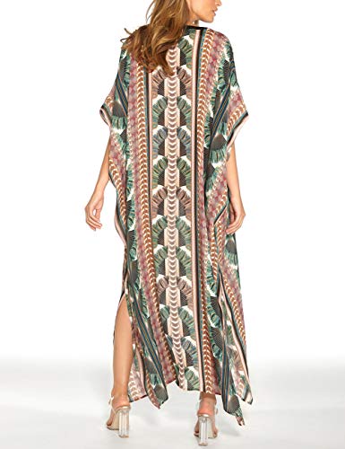 Bsubseach Swimsuit Cover Up for Swimwear Women Kaftan Dresses Summer Caftan with Drawstring