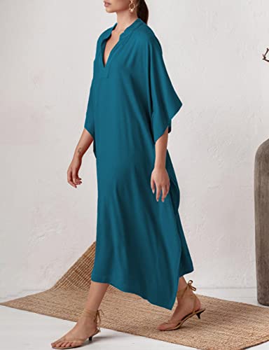 Bsubseach Swimsuit Cover Up for Swimwear Women Kaftan Dresses Summer Caftan with Drawstring