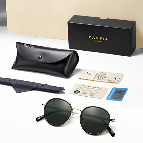 CARFIA Polarised Womens Sunglasses Vintage UV400 Protection Acetate Frame
