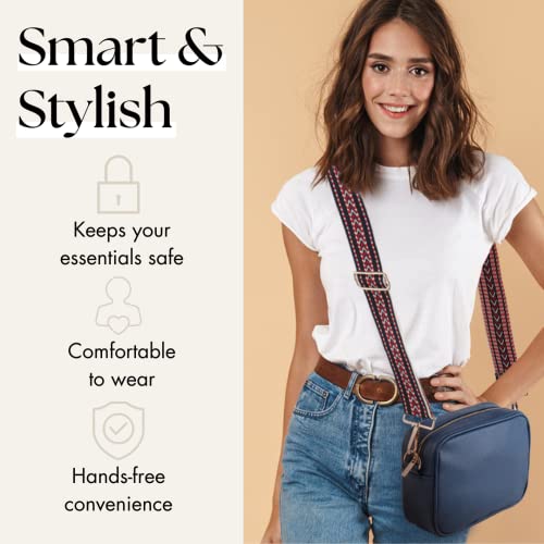 Lily England Ladies Cross Body Bag - Handbag with Adjustable Wide Strap & Gold Purse Chain - Multipurpose Shoulder & Crossbody Bags for Women