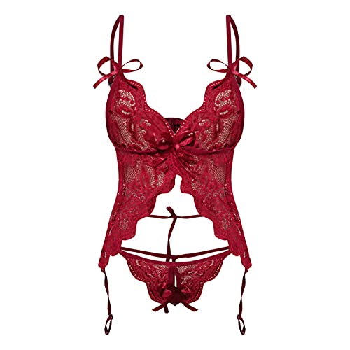 AMhomely Sexy Lingerie for Women Naughty Erotic Outfits Women Elegant Sexy Lingerie Lace Gauze Underwear Bodysuit Suit Slutty Underwears Nightwear Sets for Ladies