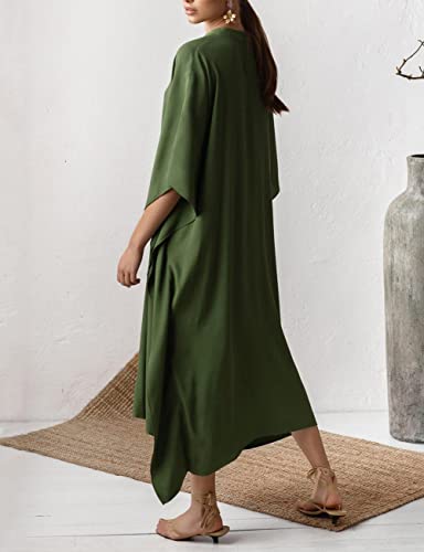 Bsubseach Swimsuit Cover Up for Swimwear Women Kaftan Dresses Summer Caftan with Drawstring