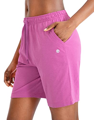 G Gradual Women's Bermuda Shorts Jersey Shorts with Deep Pockets 7" Long Shorts for Women Lounge Walking Athletic