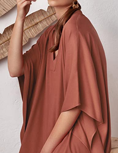 Bsubseach Swimsuit Cover Up for Swimwear Women Kaftan Dresses Summer Caftan with Drawstring