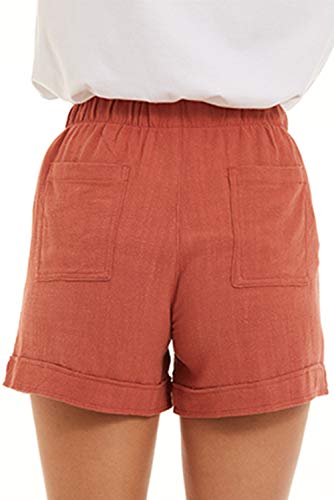 SMENG Ladies Shorts Size 16 Summer Solid Womens Shorts Workout Drawstring Shorts Lounge with Pockets Loose Casual Hot Pants