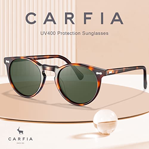 CARFIA Polarised Womens Sunglasses Vintage UV400 Protection Acetate Frame
