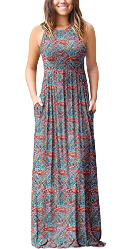 PCEAIIH Women's Maxi Dress Casual Deep V Short Sleeve Floral Ladies Wrap Long Dress with Pockets
