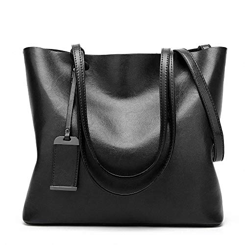 Aileese Womens Soft Leather Handbags Large Capacity Retro Vintage Top-Handle Casual Tote Shoulder Bags