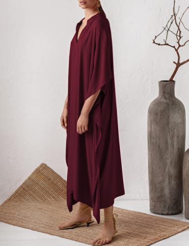 Bsubseach Swimsuit Cover Up for Swimwear Women Kaftan Dresses Summer Caftan with Drawstring