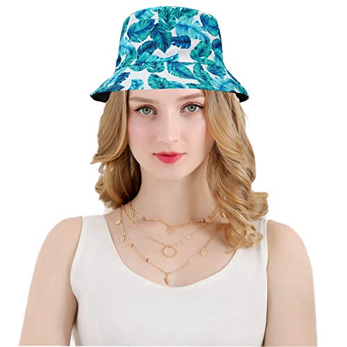 MengPa Unisex Bucket Hat Men Women Summer Travel Sun Fisherman Hats Reversible