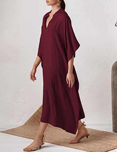 Bsubseach Swimsuit Cover Up for Swimwear Women Kaftan Dresses Summer Caftan with Drawstring