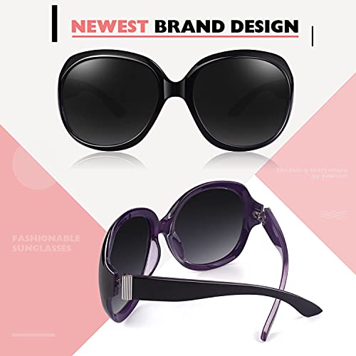 CGID Sunglasses Womens Ladies Polarised Retro Designer Sun Glasses Brown Big Frame Oversized Shades UV Protection Goggles