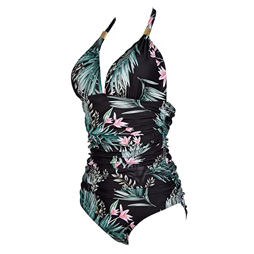 RXRXCOCO Women Tummy Control Bathing Suits for Women Plus Size Swimsuit One Piece Swimwear