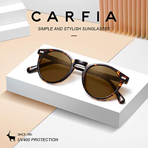 CARFIA Polarised Womens Sunglasses Vintage UV400 Protection Acetate Frame