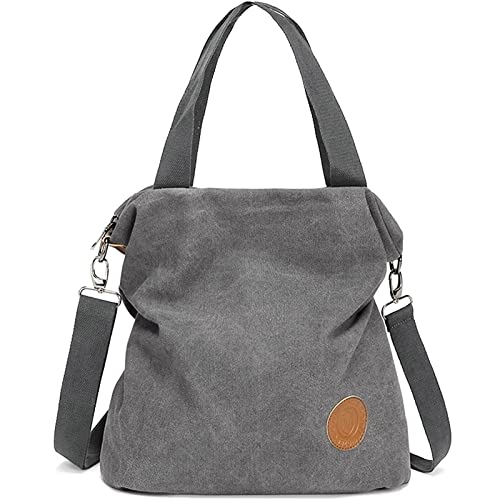 Myhozee Canvas Handbag Shoulder Bag Women-Vintage Hobo Top Handle Shopping Crossbody Bag Tote Casual Beach Multifunction Bags for Ladies Women