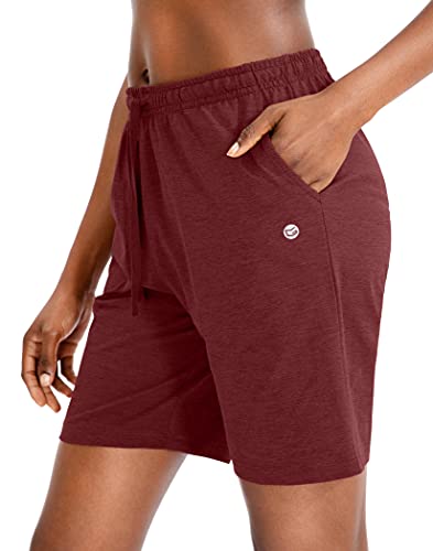 G Gradual Women's Bermuda Shorts Jersey Shorts with Deep Pockets 7" Long Shorts for Women Lounge Walking Athletic