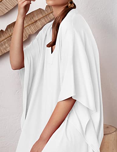 Bsubseach Swimsuit Cover Up for Swimwear Women Kaftan Dresses Summer Caftan with Drawstring