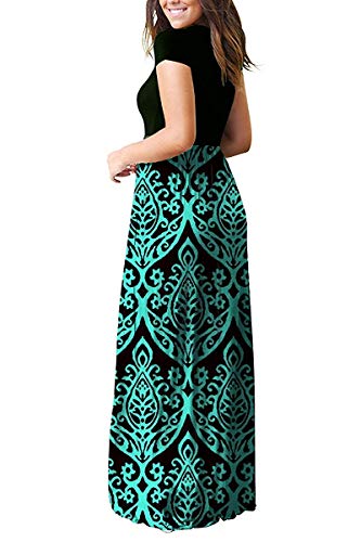 HAOMEILI Women's Casual Short/Long Sleeve Maxi Dress with Pockets