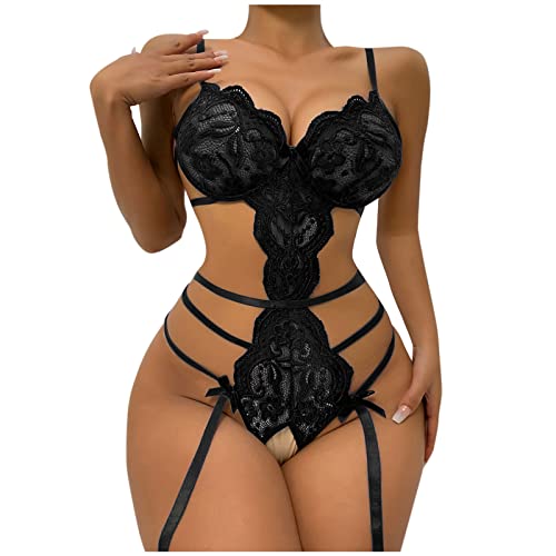 AMhomely Lingerie for Women Naughty Lace Lingerie Teddy Bodysuit Lingerie