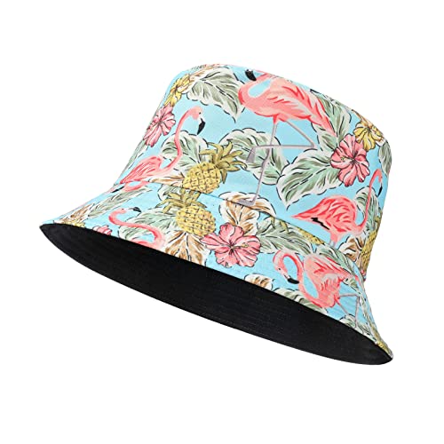 MengPa Unisex Bucket Hat Men Women Summer Travel Sun Fisherman Hats Reversible