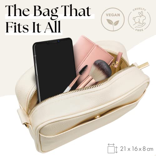 Lily England Ladies Cross Body Bag - Handbag with Adjustable Wide Strap & Gold Purse Chain - Multipurpose Shoulder & Crossbody Bags for Women