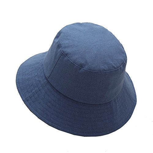 Anycosy Cotton Bucket Hat Women Summer Outdoor Floppy Sun Cap Packable with Big Wide Brim