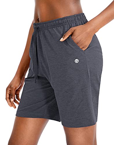 G Gradual Women's Bermuda Shorts Jersey Shorts with Deep Pockets 7" Long Shorts for Women Lounge Walking Athletic