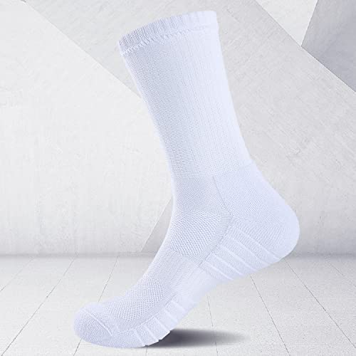 coskefy Cotton Sports Socks Cushioned Running Socks Trainer Socks for Men Women Walking Hiking Trekking Socks, 6 Pairs x black