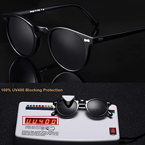 CARFIA Polarised Womens Sunglasses Vintage UV400 Protection Acetate Frame