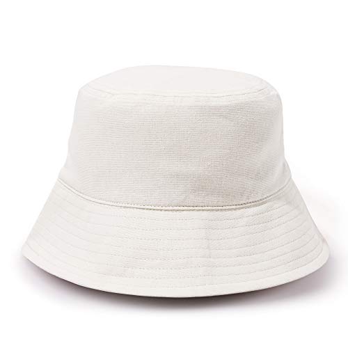 Anycosy Cotton Bucket Hat Women Summer Outdoor Floppy Sun Cap Packable with Big Wide Brim
