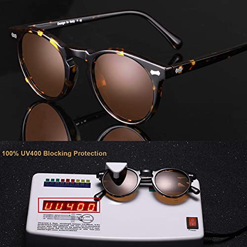 CARFIA Polarised Womens Sunglasses Vintage UV400 Protection Acetate Frame