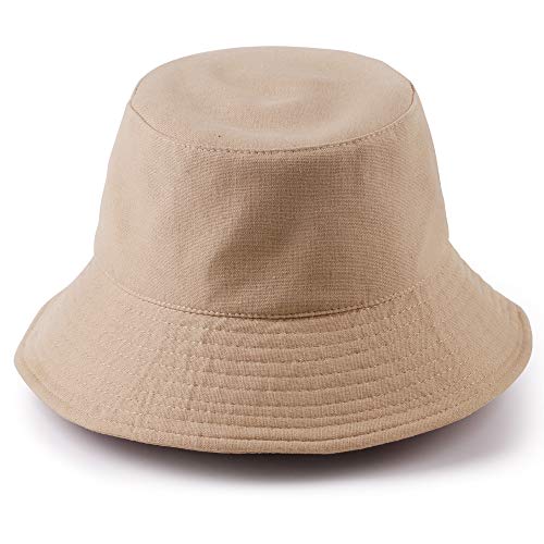 Anycosy Cotton Bucket Hat Women Summer Outdoor Floppy Sun Cap Packable with Big Wide Brim
