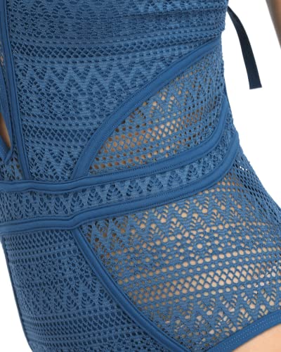 CharmLeaks Women's One Piece Swimming Costume Plunge Cutout Monokini Bathing Suit