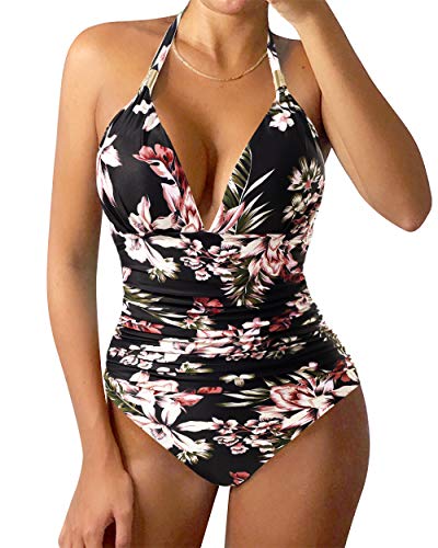 RXRXCOCO Women Tummy Control Bathing Suits for Women Plus Size Swimsuit One Piece Swimwear