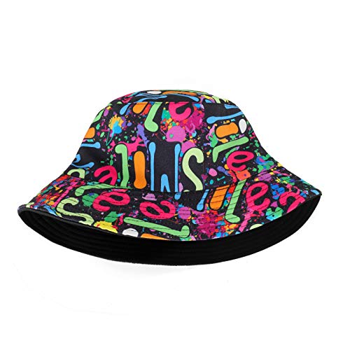 MengPa Unisex Bucket Hat Men Women Summer Travel Sun Fisherman Hats Reversible