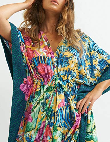 Bsubseach Swimsuit Cover Up for Swimwear Women Kaftan Dresses Summer Caftan with Drawstring
