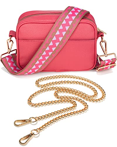 Lily England Ladies Cross Body Bag - Handbag with Adjustable Wide Strap & Gold Purse Chain - Multipurpose Shoulder & Crossbody Bags for Women